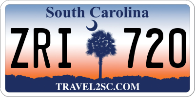 SC license plate ZRI720
