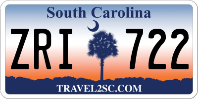 SC license plate ZRI722