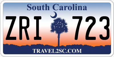 SC license plate ZRI723