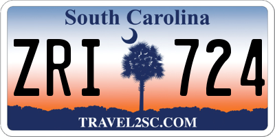SC license plate ZRI724
