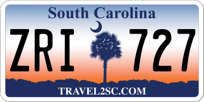 SC license plate ZRI727