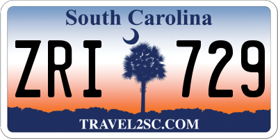 SC license plate ZRI729
