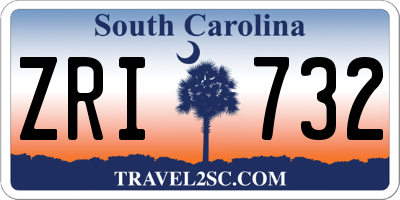 SC license plate ZRI732