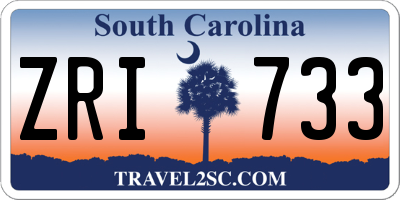 SC license plate ZRI733