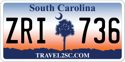 SC license plate ZRI736