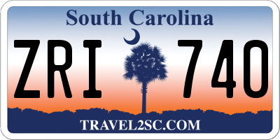 SC license plate ZRI740