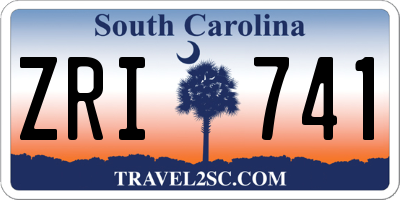 SC license plate ZRI741