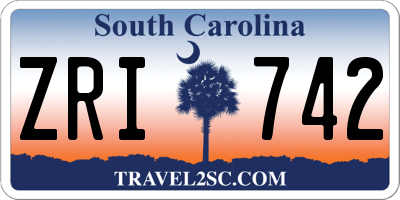 SC license plate ZRI742