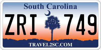 SC license plate ZRI749