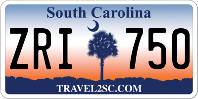 SC license plate ZRI750