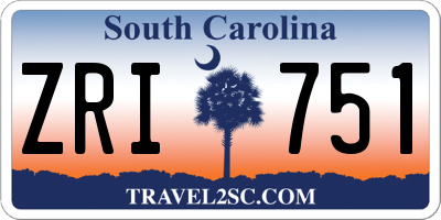 SC license plate ZRI751