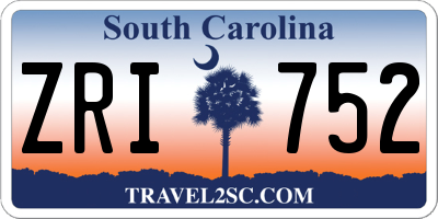 SC license plate ZRI752
