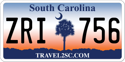 SC license plate ZRI756