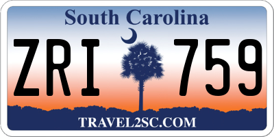 SC license plate ZRI759