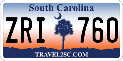 SC license plate ZRI760