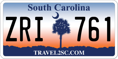 SC license plate ZRI761