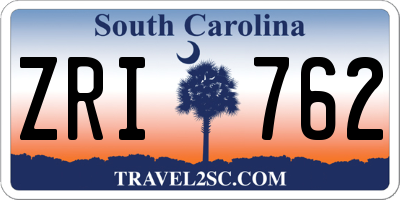 SC license plate ZRI762