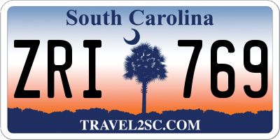 SC license plate ZRI769