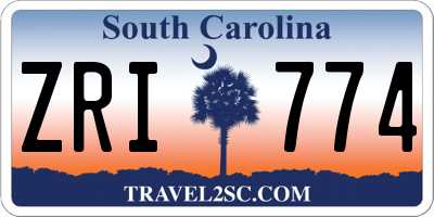SC license plate ZRI774