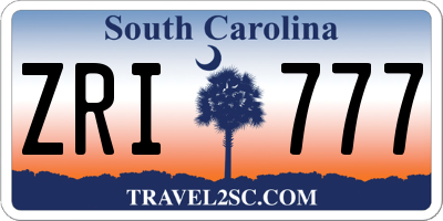 SC license plate ZRI777