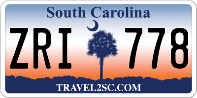 SC license plate ZRI778