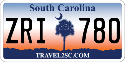 SC license plate ZRI780