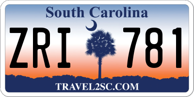 SC license plate ZRI781