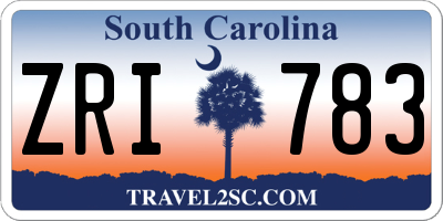 SC license plate ZRI783