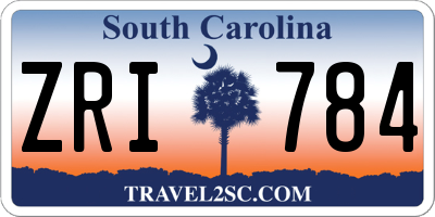 SC license plate ZRI784
