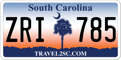 SC license plate ZRI785