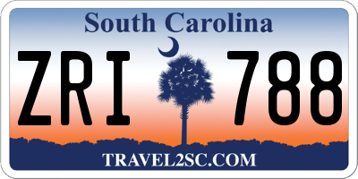 SC license plate ZRI788