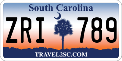 SC license plate ZRI789