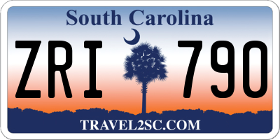 SC license plate ZRI790