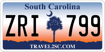 SC license plate ZRI799