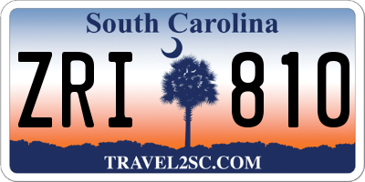 SC license plate ZRI810