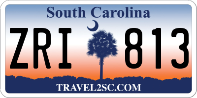 SC license plate ZRI813