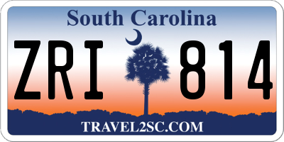 SC license plate ZRI814