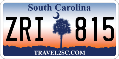SC license plate ZRI815
