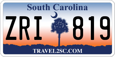 SC license plate ZRI819