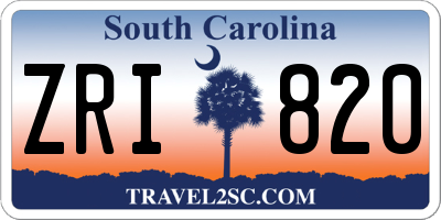 SC license plate ZRI820
