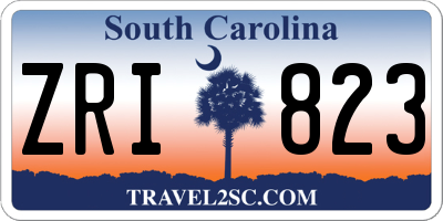 SC license plate ZRI823