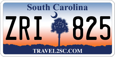 SC license plate ZRI825