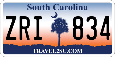 SC license plate ZRI834