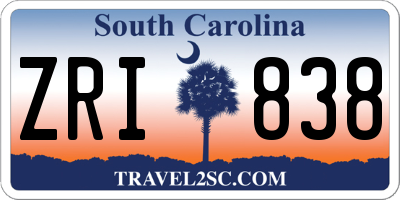SC license plate ZRI838