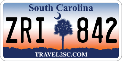 SC license plate ZRI842
