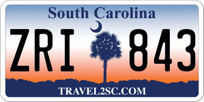 SC license plate ZRI843