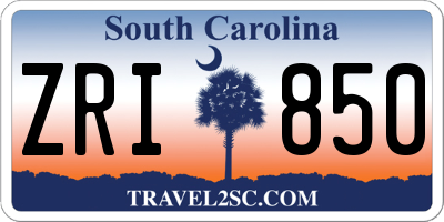 SC license plate ZRI850