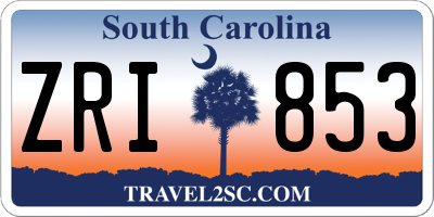 SC license plate ZRI853