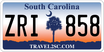 SC license plate ZRI858