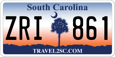 SC license plate ZRI861